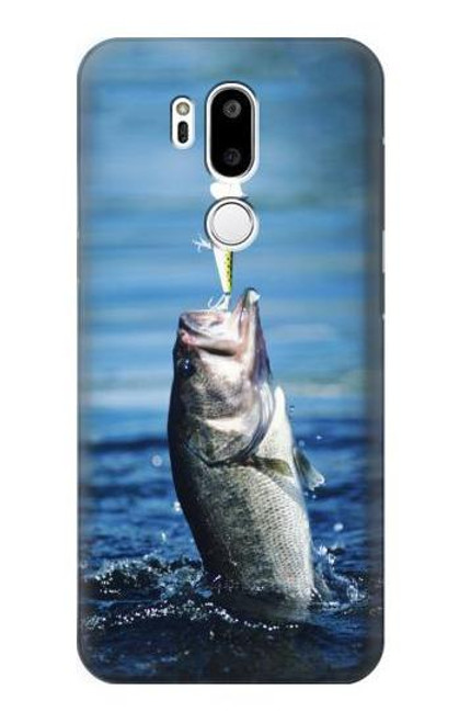 W1594 Bass Fishing Hard Case and Leather Flip Case For LG G7 ThinQ