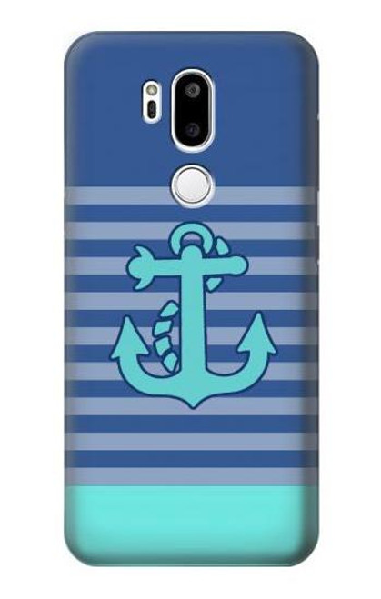 W2081 Nautical Anchor Hard Case and Leather Flip Case For LG G7 ThinQ
