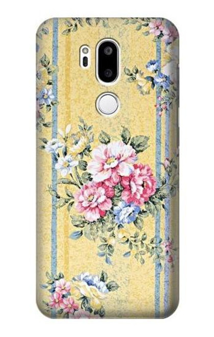 W2229 Vintage Flowers Hard Case and Leather Flip Case For LG G7 ThinQ