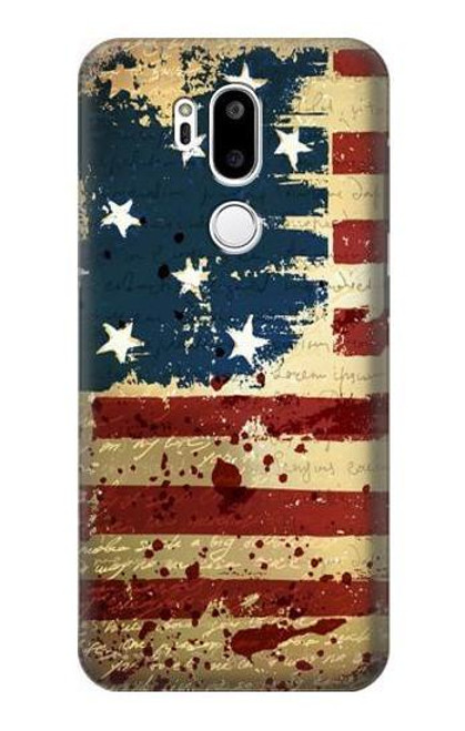 W2349 Old American Flag Hard Case and Leather Flip Case For LG G7 ThinQ
