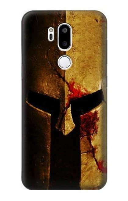 W2439 Warrior Spartan Helmet Hard Case and Leather Flip Case For LG G7 ThinQ