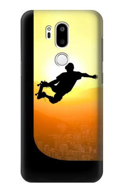 W2676 Extreme Skateboard Sunset Hard Case and Leather Flip Case For LG G7 ThinQ