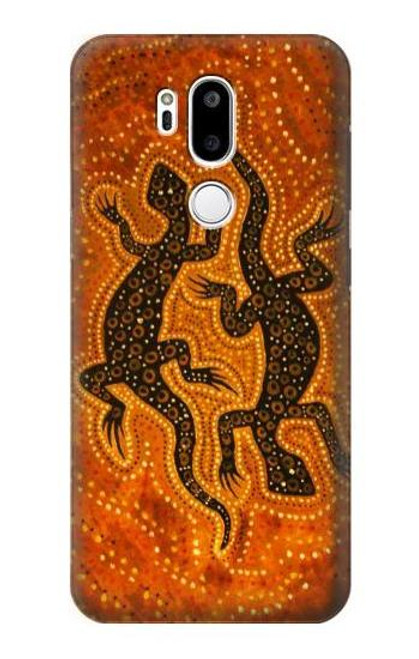 W2901 Lizard Aboriginal Art Hard Case and Leather Flip Case For LG G7 ThinQ