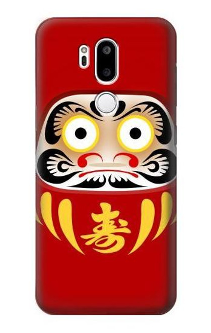 W3045 Japan Good Luck Daruma Doll Hard Case and Leather Flip Case For LG G7 ThinQ