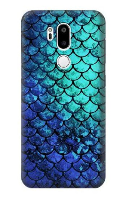 W3047 Green Mermaid Fish Scale Hard Case and Leather Flip Case For LG G7 ThinQ