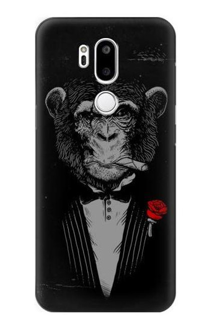 W3167 Funny Monkey God Father Hard Case and Leather Flip Case For LG G7 ThinQ