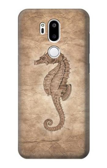 W3214 Seahorse Skeleton Fossil Hard Case and Leather Flip Case For LG G7 ThinQ