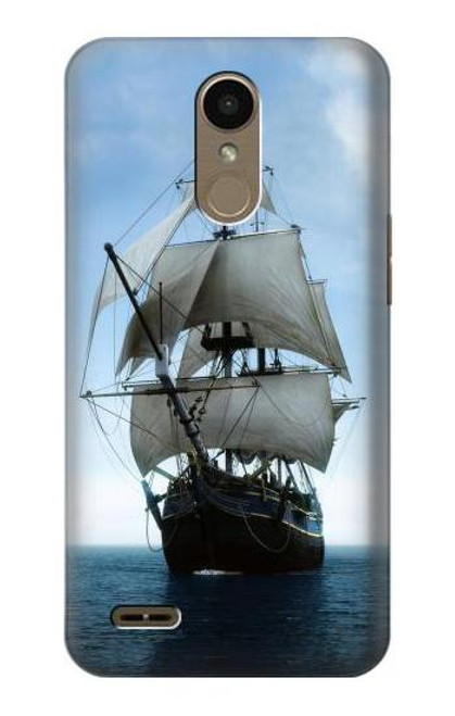 W1096 Sailing Ship in an Ocean Hard Case and Leather Flip Case For LG K10 (2018), LG K30