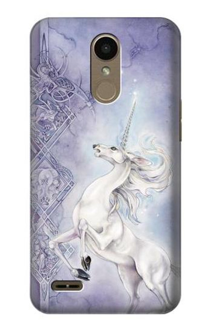 W1134 White Horse Unicorn Hard Case and Leather Flip Case For LG K10 (2018), LG K30