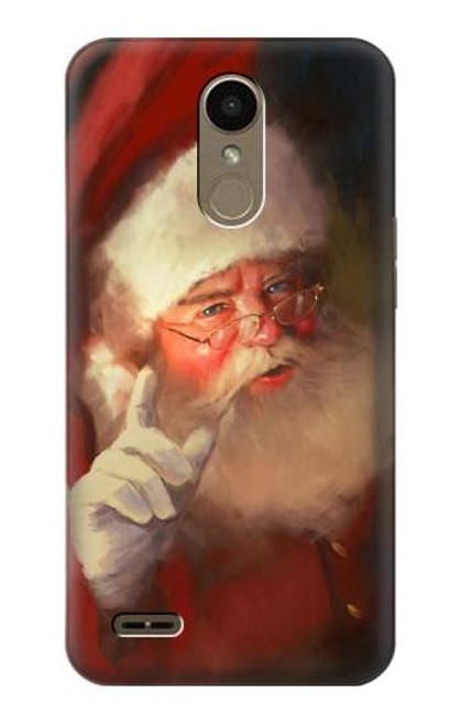 W1144 Xmas Santa Claus Hard Case and Leather Flip Case For LG K10 (2018), LG K30