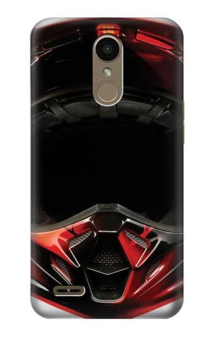 W1373 Motorcycle Helmet Hard Case and Leather Flip Case For LG K10 (2018), LG K30