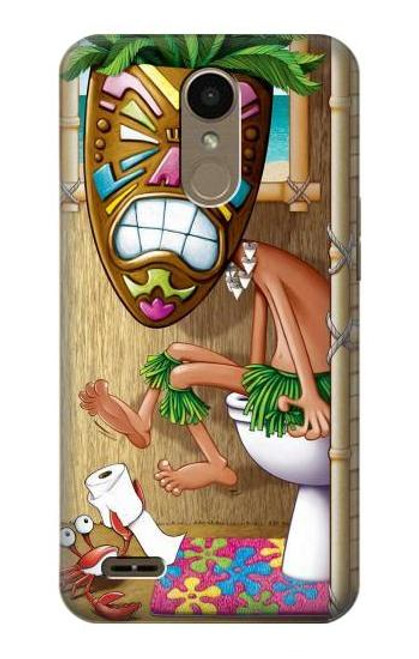 W1702 Tiki Man Toilet Hard Case and Leather Flip Case For LG K10 (2018), LG K30