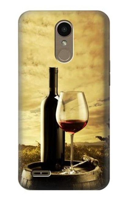 W2042 A Grape Vineyard Grapes Bottle Red Wine Hard Case and Leather Flip Case For LG K10 (2018), LG K30