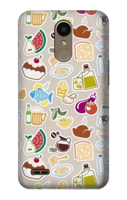 W2321 Food and Drink Seamless Hard Case and Leather Flip Case For LG K10 (2018), LG K30