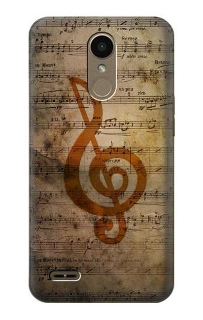 W2368 Sheet Music Notes Hard Case and Leather Flip Case For LG K10 (2018), LG K30