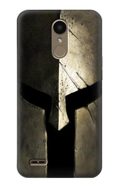 W2673 Spartan Warrior Helmet Hard Case and Leather Flip Case For LG K10 (2018), LG K30