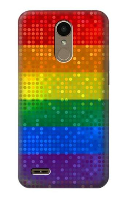 W2683 Rainbow LGBT Pride Flag Hard Case and Leather Flip Case For LG K10 (2018), LG K30