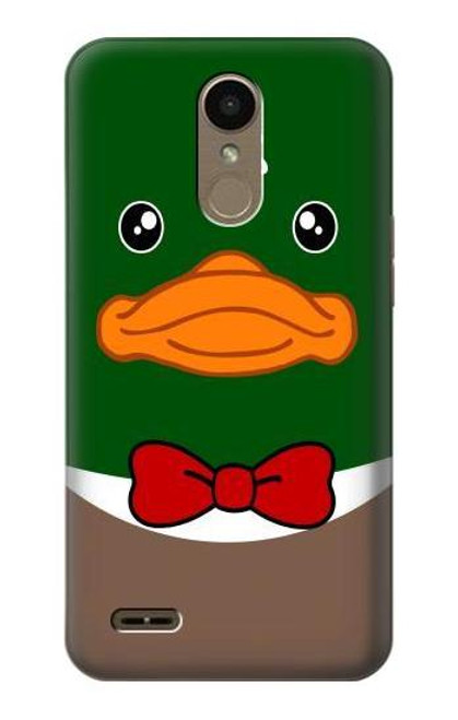 W2762 Green Head Mallard Duck Tuxedo Cartoon Hard Case and Leather Flip Case For LG K10 (2018), LG K30