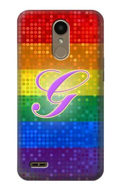W2899 Rainbow LGBT Gay Pride Flag Hard Case and Leather Flip Case For LG K10 (2018), LG K30