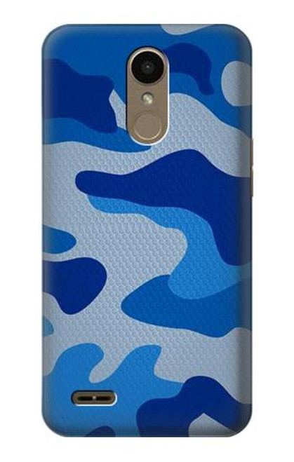 W2958 Army Blue Camo Camouflage Hard Case and Leather Flip Case For LG K10 (2018), LG K30