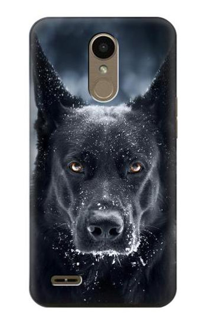 W3168 German Shepherd Black Dog Hard Case and Leather Flip Case For LG K10 (2018), LG K30