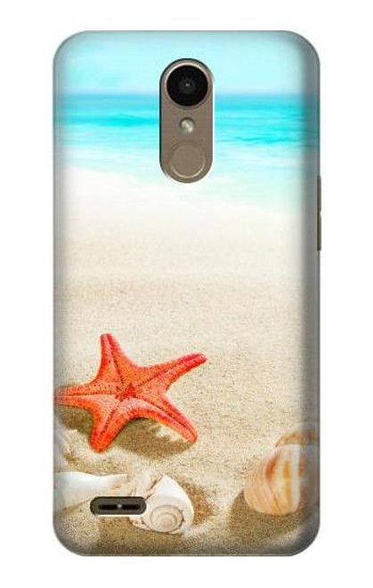 W3212 Sea Shells Starfish Beach Hard Case and Leather Flip Case For LG K10 (2018), LG K30