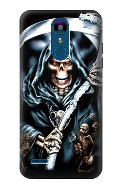 W0295 Grim Reaper Hard Case and Leather Flip Case For LG K8 (2018)