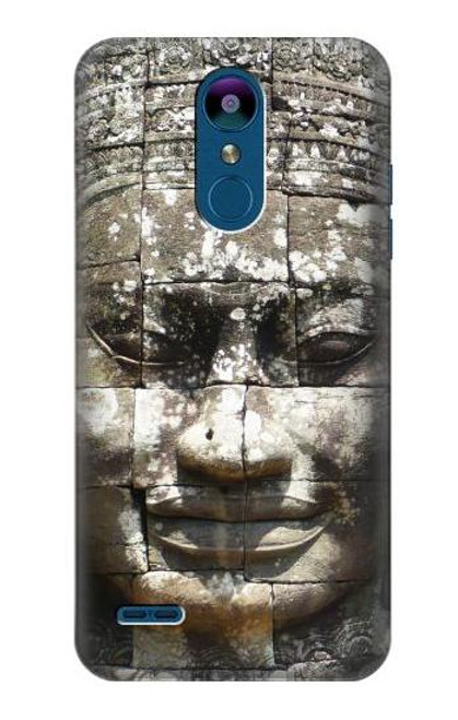 W0314 Ancient Cambodian Buddhism Hard Case and Leather Flip Case For LG K8 (2018)