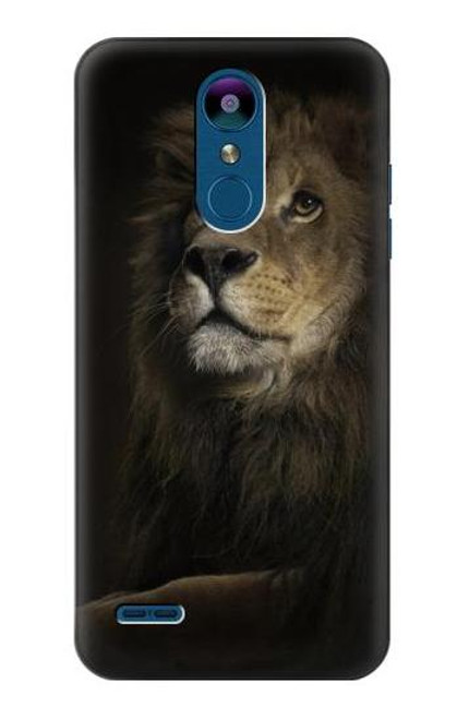 W0472 Lion Hard Case and Leather Flip Case For LG K8 (2018)