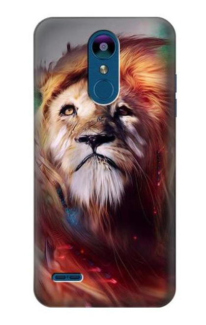 W0691 Leo Paint Hard Case and Leather Flip Case For LG K8 (2018)