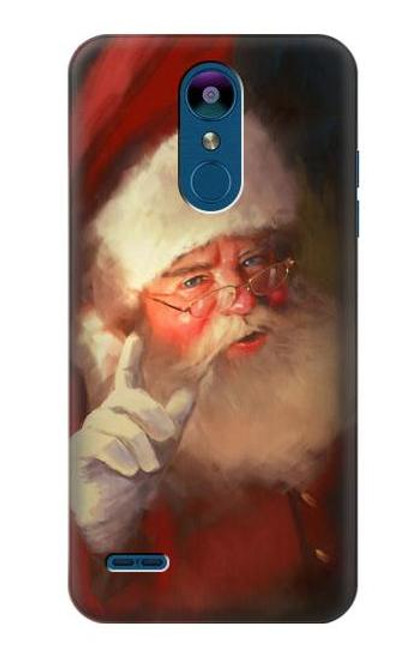 W1144 Xmas Santa Claus Hard Case and Leather Flip Case For LG K8 (2018)