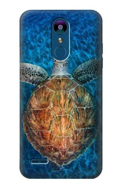 W1249 Blue Sea Turtle Hard Case and Leather Flip Case For LG K8 (2018)