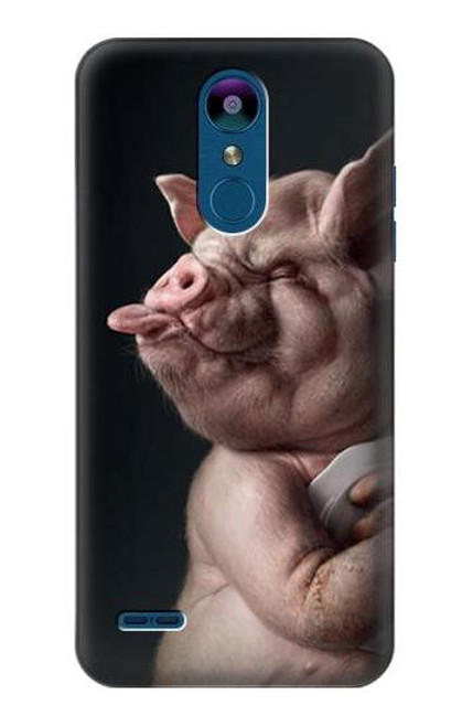 W1273 Crazy Pig Hard Case and Leather Flip Case For LG K8 (2018)