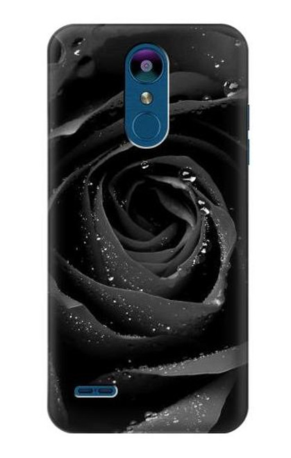 W1598 Black Rose Hard Case and Leather Flip Case For LG K8 (2018)