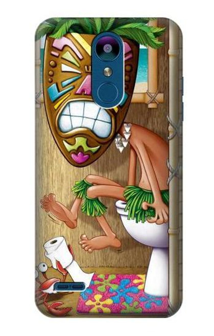 W1702 Tiki Man Toilet Hard Case and Leather Flip Case For LG K8 (2018)