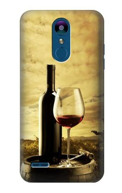 W2042 A Grape Vineyard Grapes Bottle Red Wine Hard Case and Leather Flip Case For LG K8 (2018)