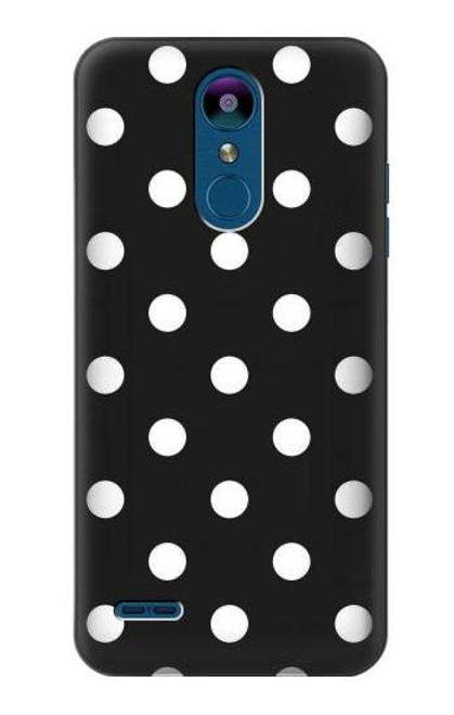 W2299 Black Polka Dots Hard Case and Leather Flip Case For LG K8 (2018)