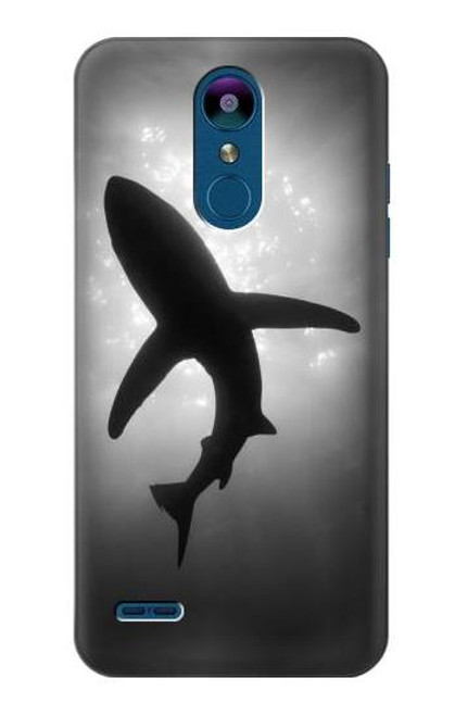 W2367 Shark Monochrome Hard Case and Leather Flip Case For LG K8 (2018)