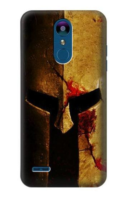 W2439 Warrior Spartan Helmet Hard Case and Leather Flip Case For LG K8 (2018)