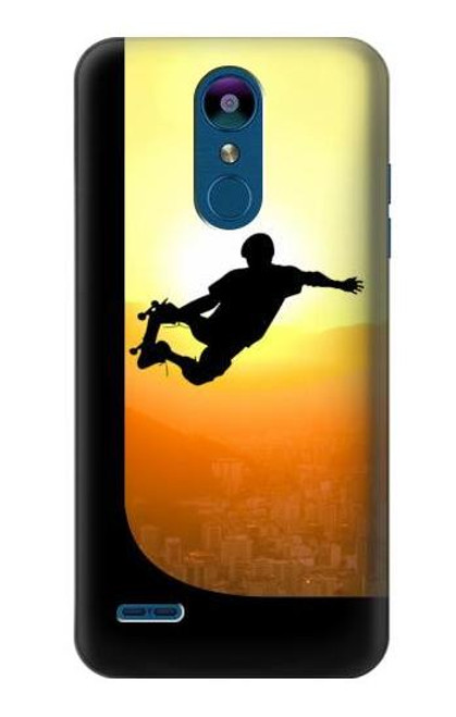 W2676 Extreme Skateboard Sunset Hard Case and Leather Flip Case For LG K8 (2018)