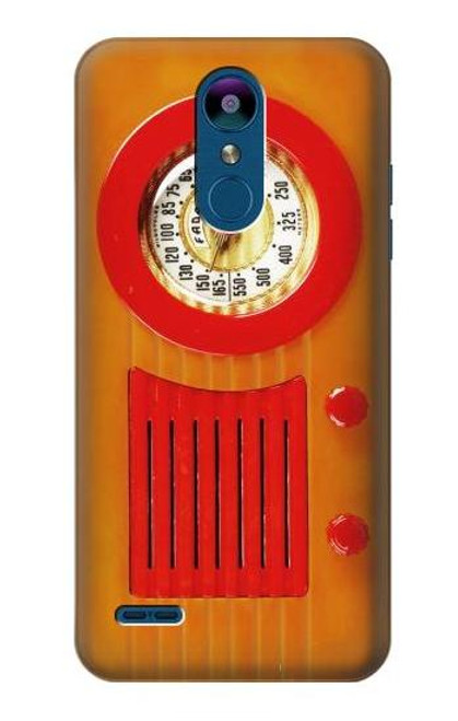 W2780 Vintage Orange Bakelite Radio Hard Case and Leather Flip Case For LG K8 (2018)