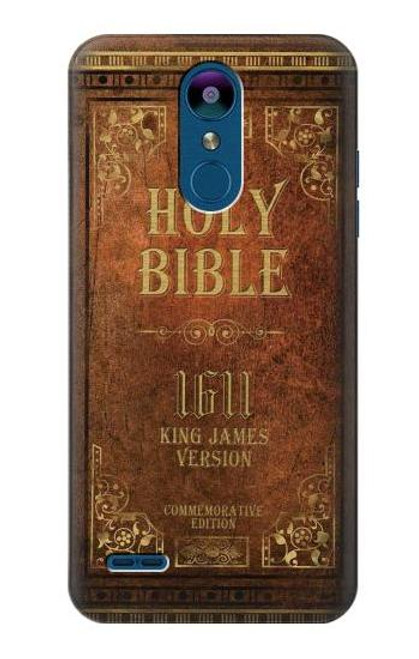 W2890 Holy Bible 1611 King James Version Hard Case and Leather Flip Case For LG K8 (2018)