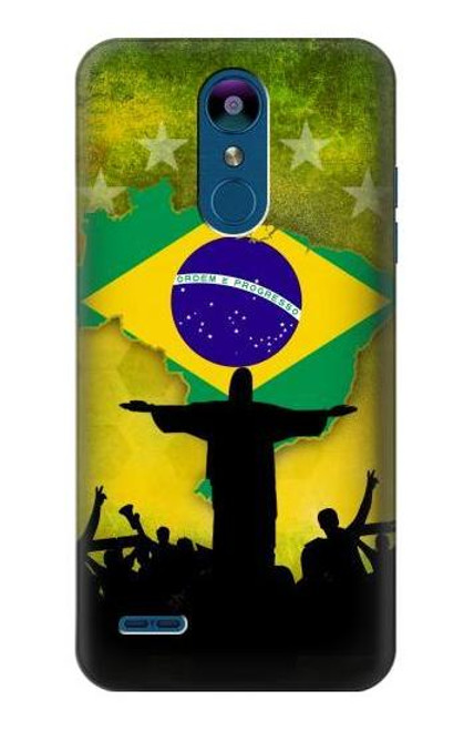 W2981 Brazil Football Soccer Copa 2016 Hard Case and Leather Flip Case For LG K8 (2018)