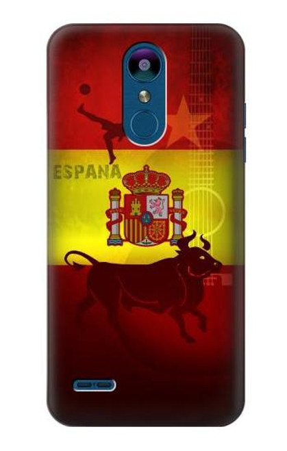 W2984 Spain Football Soccer Euro 2016 Hard Case and Leather Flip Case For LG K8 (2018)