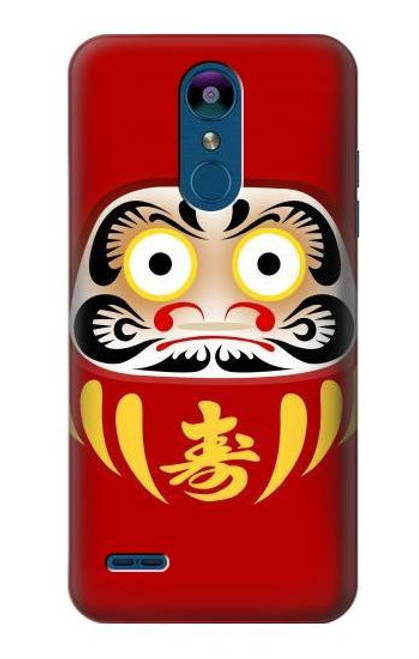 W3045 Japan Good Luck Daruma Doll Hard Case and Leather Flip Case For LG K8 (2018)