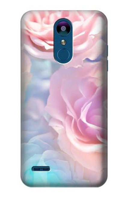 W3050 Vintage Pastel Flowers Hard Case and Leather Flip Case For LG K8 (2018)