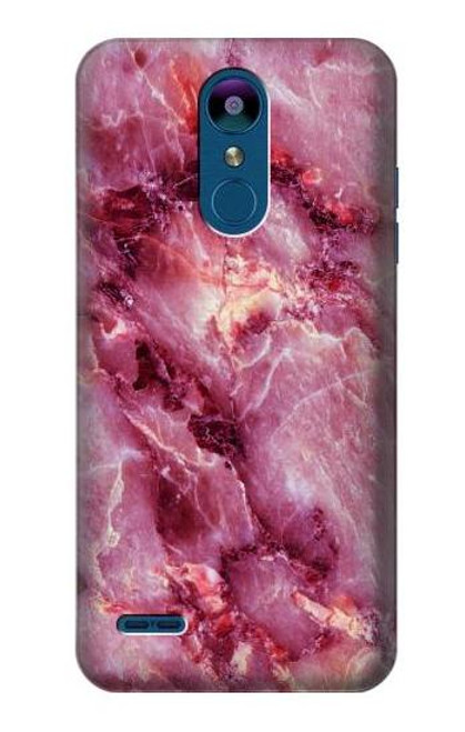 W3052 Pink Marble Graphic Printed Hard Case and Leather Flip Case For LG K8 (2018)