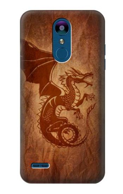 W3086 Red Dragon Tattoo Hard Case and Leather Flip Case For LG K8 (2018)