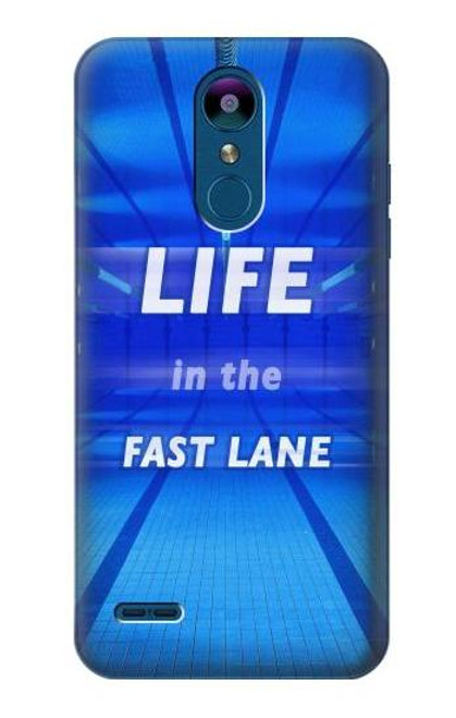 W3136 Life in the Fast Lane Swimming Pool Hard Case and Leather Flip Case For LG K8 (2018)