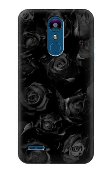 W3153 Black Roses Hard Case and Leather Flip Case For LG K8 (2018)